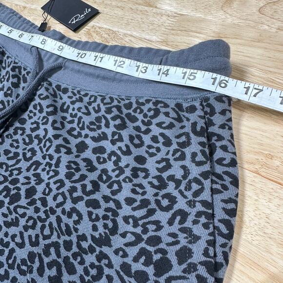 Rails NWT Kingston Animal Print Charcoal Mini Cheetah Gray Black Joggers Size L - Picture 8 of 10